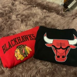Reebok Chi Blackhawks Hanes Chi Bulls hoodies